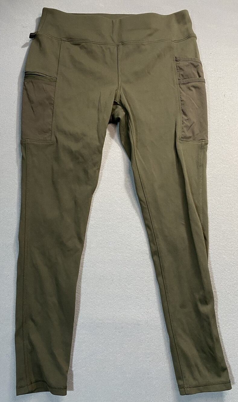 Carhartt Women’s Fitted Leggings Green M Pockets Stretch Logo